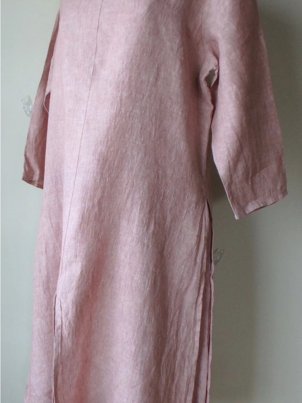 Flax Blush Pink Linen Dress SMALL - Picture 11 of 13